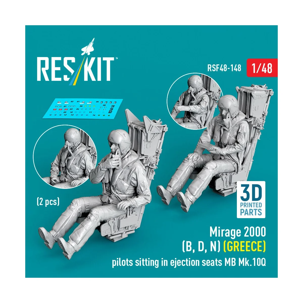 Mirage 2000 (B, D, N) (GREECE) pilots sitting in ejection seats MB ...