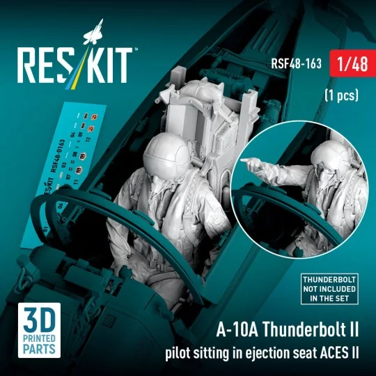 A-10A Thunderbolt II pilot sitting in ejection seat ACES II (1 pcs)...