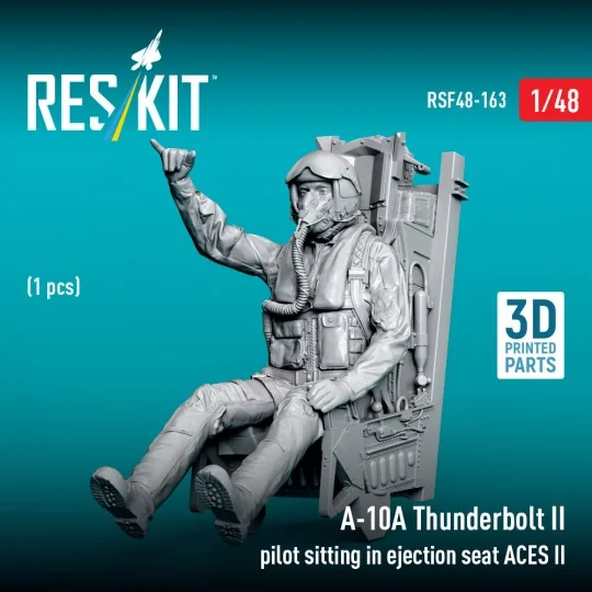 A-10A Thunderbolt II pilot sitting in ejection seat ACES II (1 pcs)...