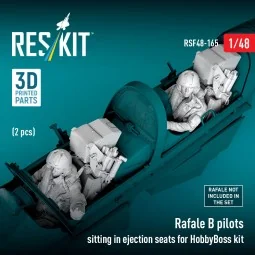 Rafale B pilots sitting in ejection seats for HobbyBoss kit (2 pcs)... 2