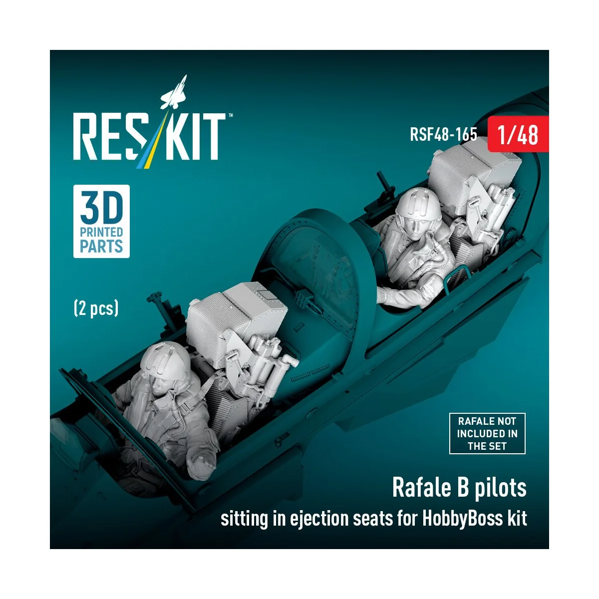 Rafale B pilots sitting in ejection seats for HobbyBoss kit (2 pcs)...