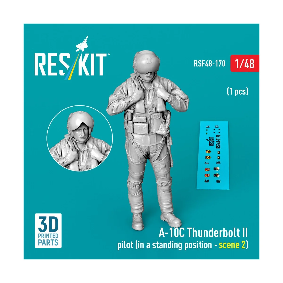 A-10C Thunderbolt II pilot (in a standing position - scene 2) (1 pc... A-10C Thunderbolt II pilot (in a standing position - scene 2) (1 pc...