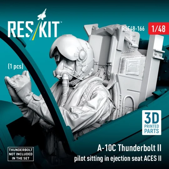 A-10C Thunderbolt II pilot sitting in ejection seat ACES II (1 pcs)...