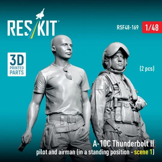 A-10C Thunderbolt II pilot and airman (in a standing position - sce...