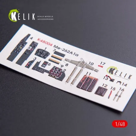 ME-262A1 interior 3D decals for Tamiya kit, 1/48 - Kelik K48004