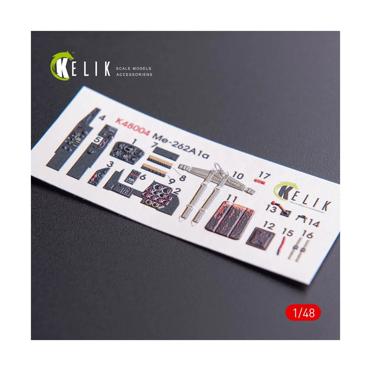 ME-262A1 interior 3D decals for Tamiya kit, 1/48 - Kelik K48004