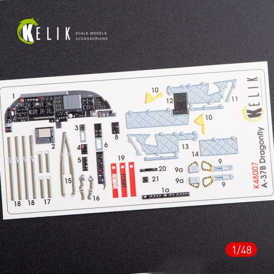 A-37B Dragonfly interior 3D decals for Trumpeter kit, 1/48 - Kelik ...