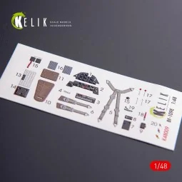 Bf-109E interior 3D decals for WingsyKits kit, 1/48 - Kelik K48009