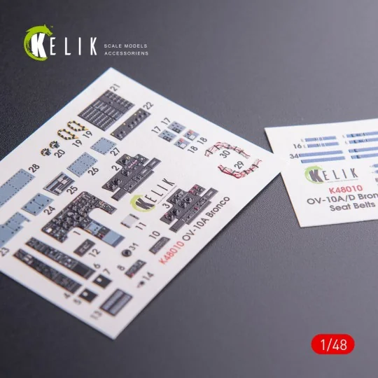 OV-10A Bronco interior 3D decals for ICM kit, 1/48 - Kelik K48010