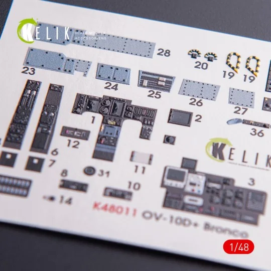 OV-10D+ Bronco interior 3D decals for ICM kit, 1/48 - Kelik K48011