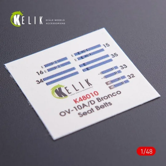 OV-10D+ Bronco interior 3D decals for ICM kit, 1/48 - Kelik K48011