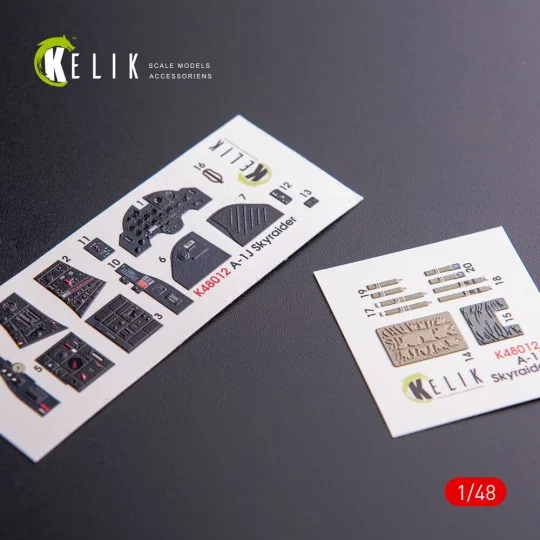 A-1J Skyraider interior 3D decals for Tamiya kit, 1/48 - Kelik K48012
