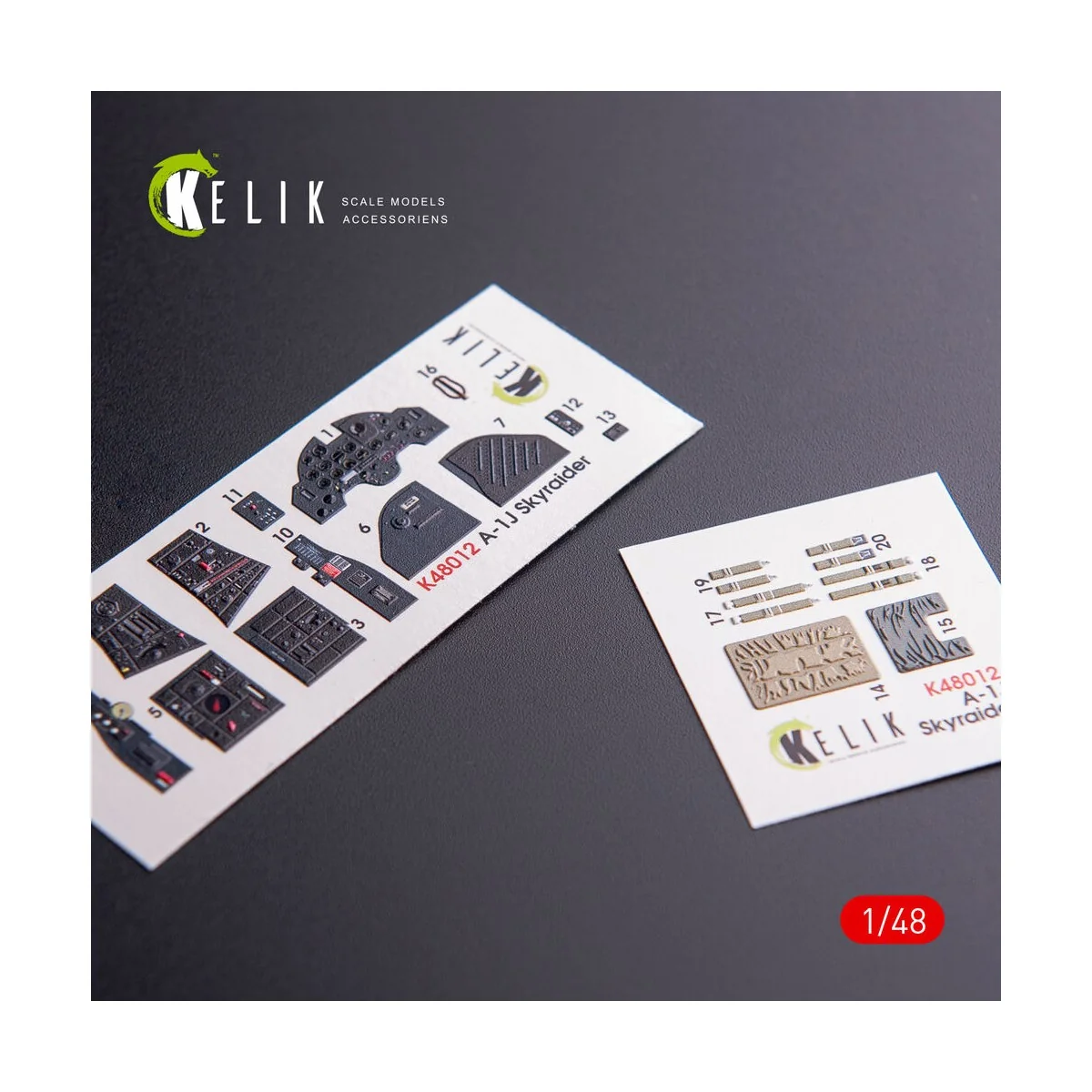 A-1J Skyraider interior 3D decals for Tamiya kit, 1/48 - Kelik K48012