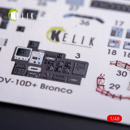 OV-10D+ Bronco interior 3D decals for ICM kit, 1/48 - Kelik K48011