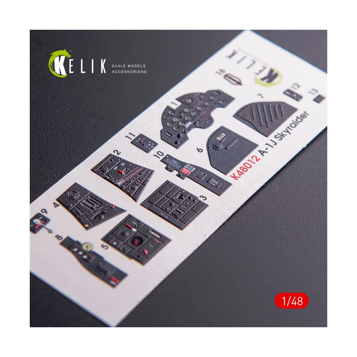 A-1J Skyraider interior 3D decals for Tamiya kit, 1/48 - Kelik K48012