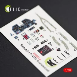 P-47M Thunderbolt interior 3D decals for Tamiya kit, 1/48 - Kelik K... 2