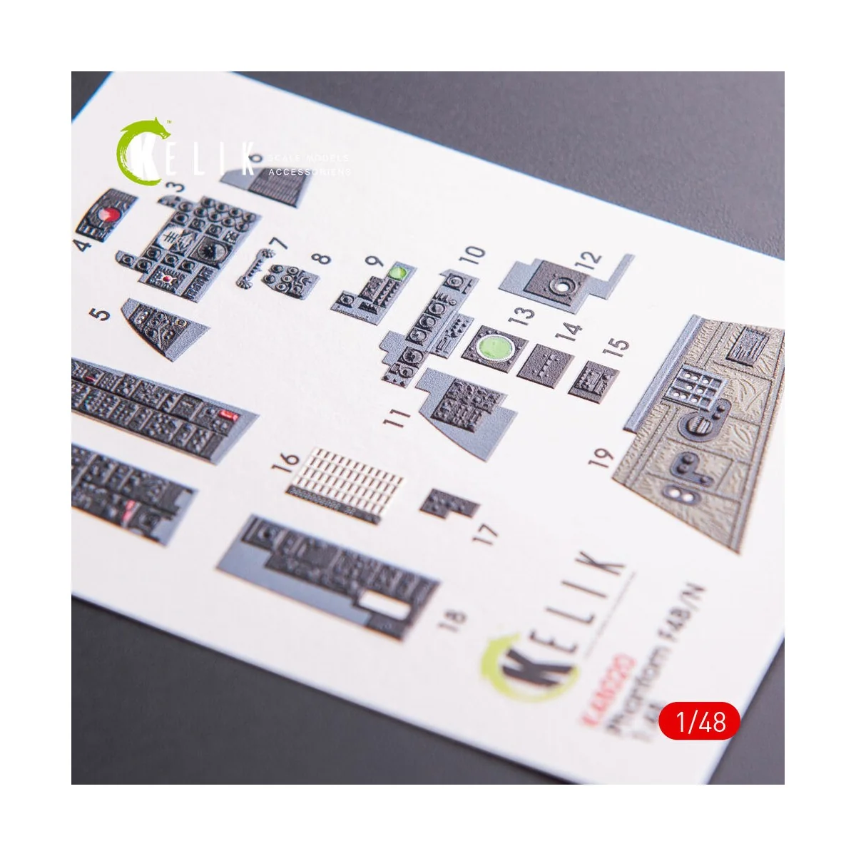 F-4 (B, N) Phantom II interior 3D decals for Academy kit, 1/48 - Ke...