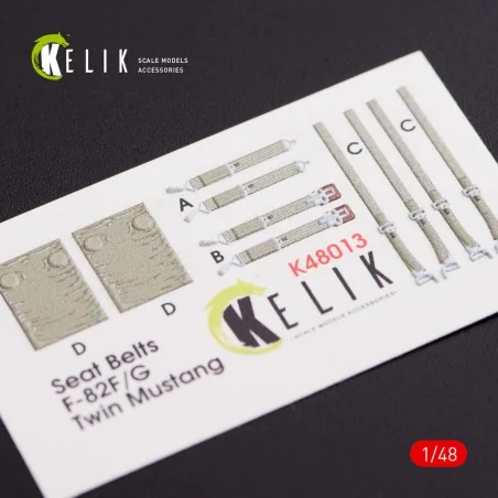 F-82 (F, G) Twin Mustang interior 3D decals for Modelsvit kit, 1/48...