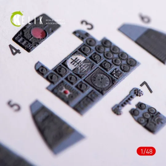 F-4 (B, N) Phantom II interior 3D decals for Academy kit, 1/48 - Ke...