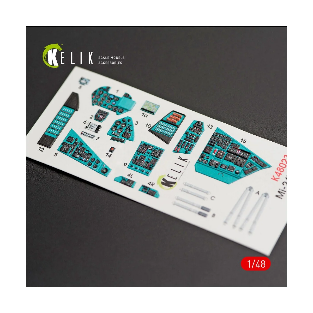 MI-24V interior 3D decals for Zvezda kit, 1/48 - Kelik K48023
