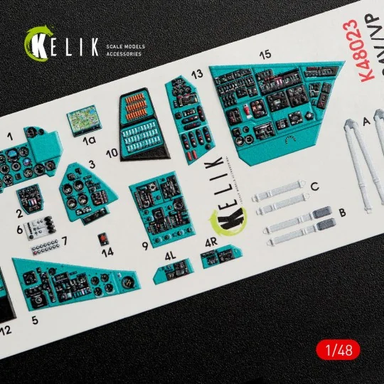 MI-24V interior 3D decals for Zvezda kit, 1/48 - Kelik K48023