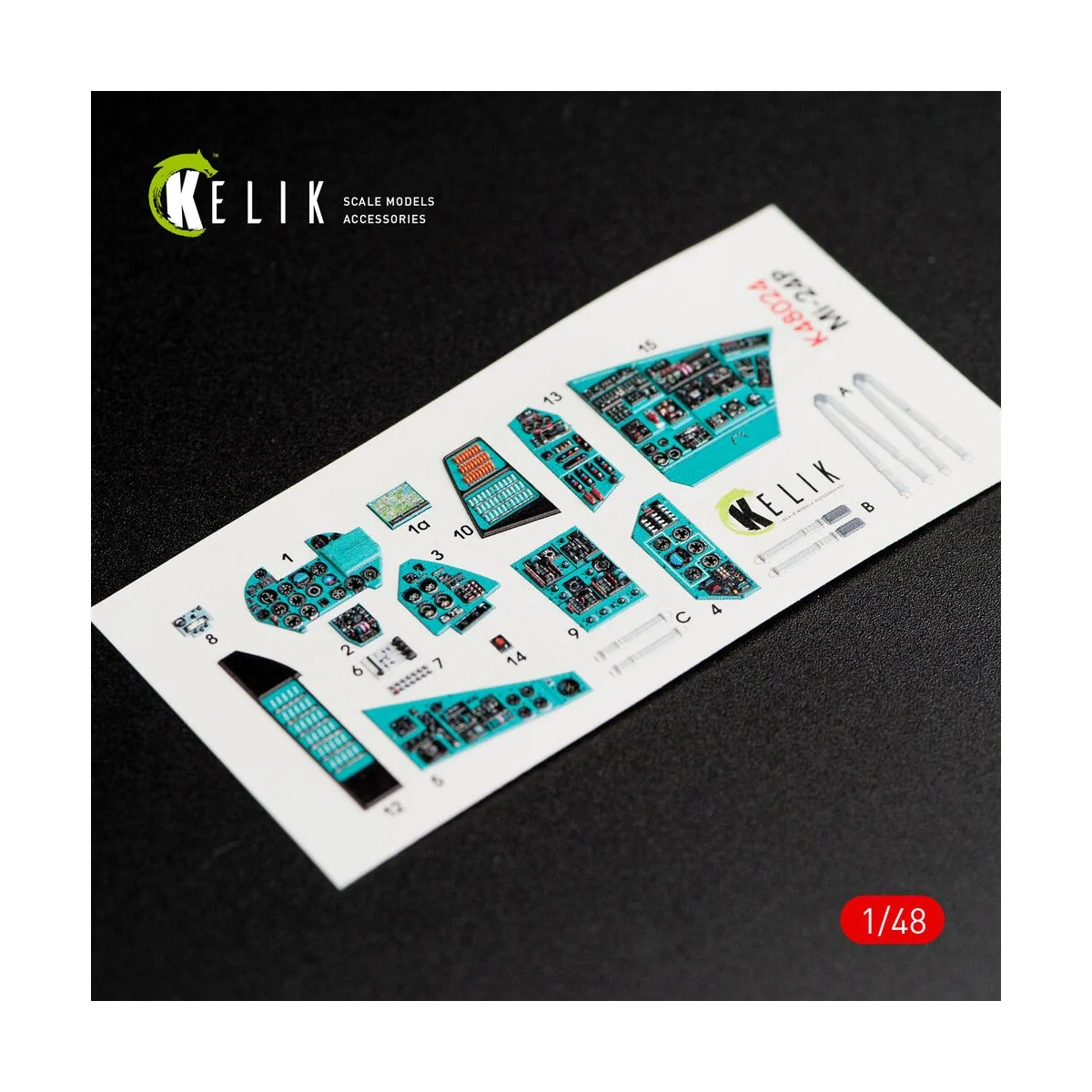 MI-24P interior 3D decals for Zvezda kit, 1/48 - Kelik K48024