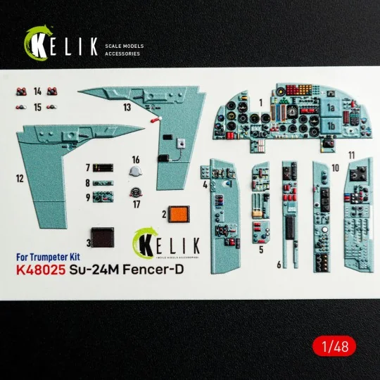 SU-24 interior 3D decals for Trumpeter kit, 1/48 - Kelik K48025
