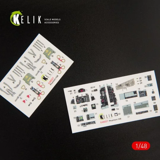 F-4B interior 3D decals for Tamiya kit, 1/48 - Kelik K48027