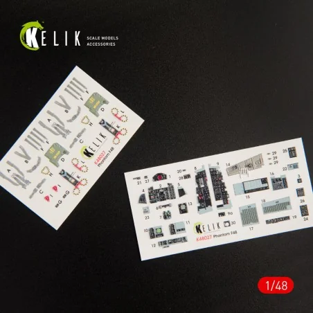 F-4B interior 3D decals for Tamiya kit, 1/48 - Kelik K48027