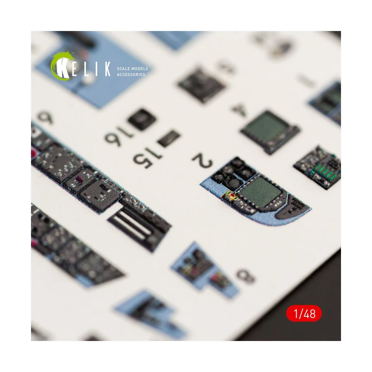 F/A-18A Hornet interior 3D decals for Kinetic kit, 1/48 - Kelik K48028