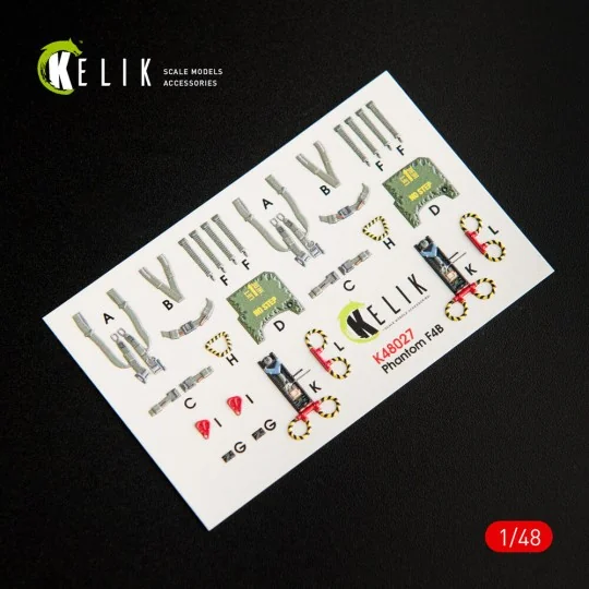 F-4B interior 3D decals for Tamiya kit, 1/48 - Kelik K48027