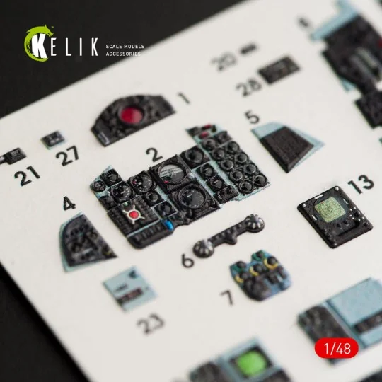 F-4B interior 3D decals for Tamiya kit, 1/48 - Kelik K48027