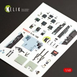 F/A-18E Super Hornet interior 3D decals for MENG kit, 1/48 - Kelik ...