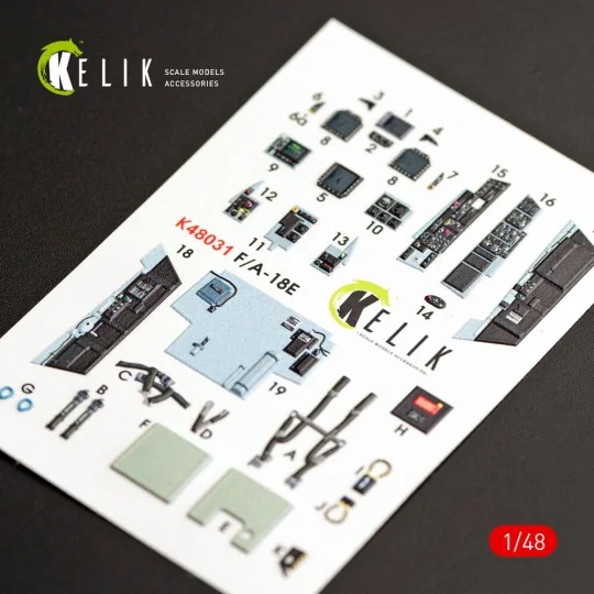 F/A-18E Super Hornet interior 3D decals for MENG kit, 1/48 - Kelik ...