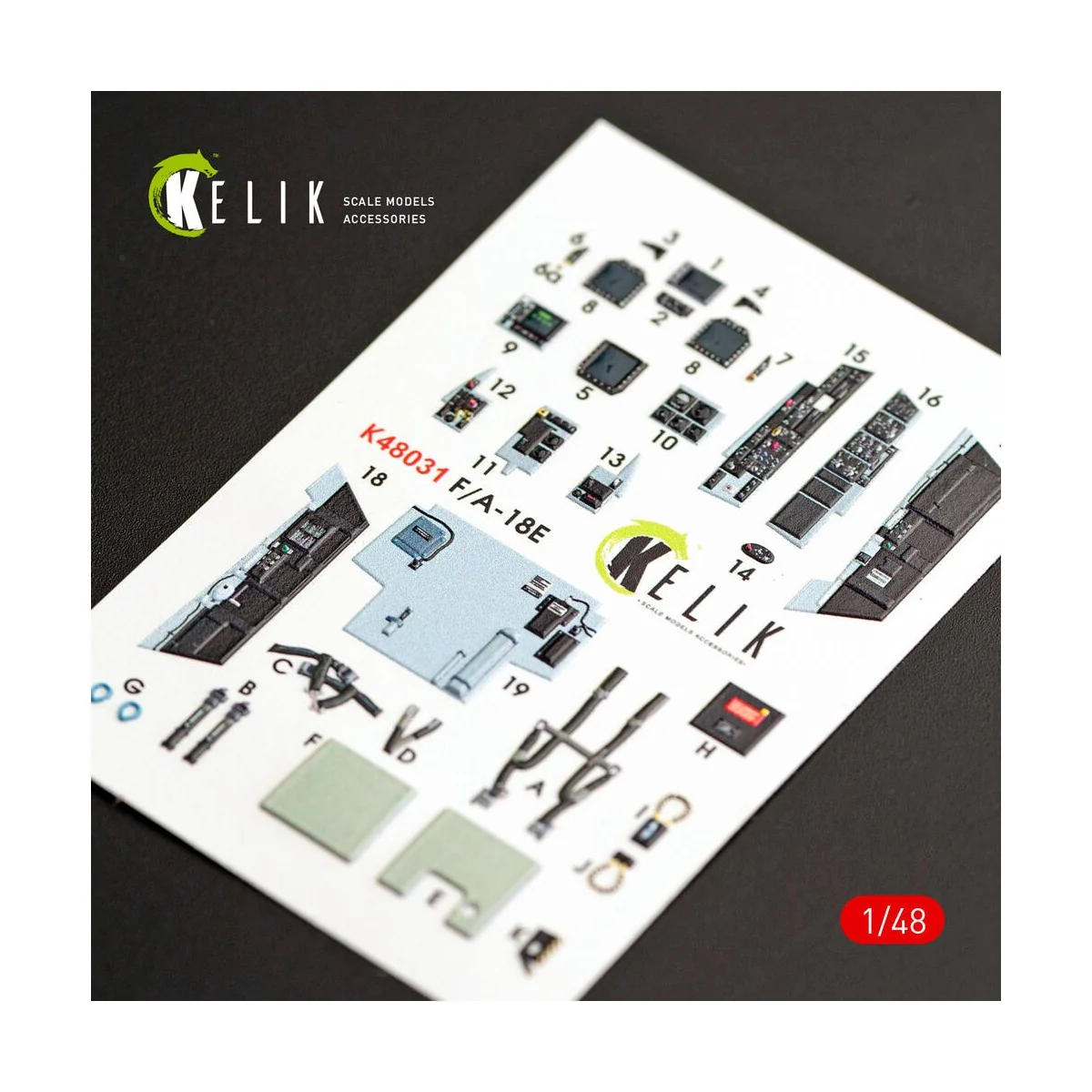 F/A-18E Super Hornet interior 3D decals for MENG kit, 1/48 - Kelik ...