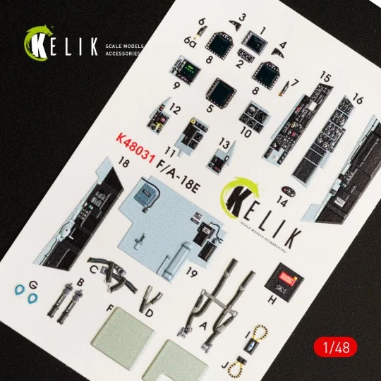F/A-18E Super Hornet interior 3D decals for MENG kit, 1/48 - Kelik ...