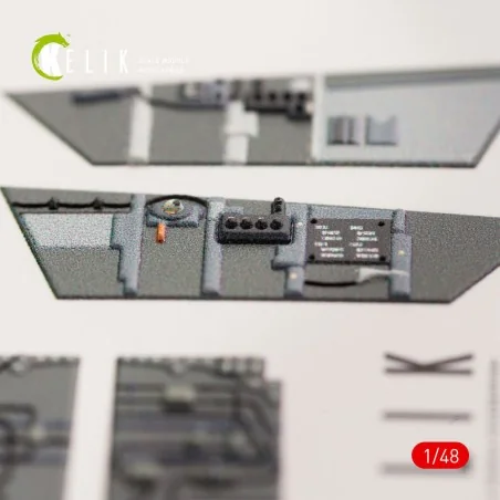 F/A-18B Hornet interior 3D decals for Kinetic kit, 1/48 - Kelik K48033