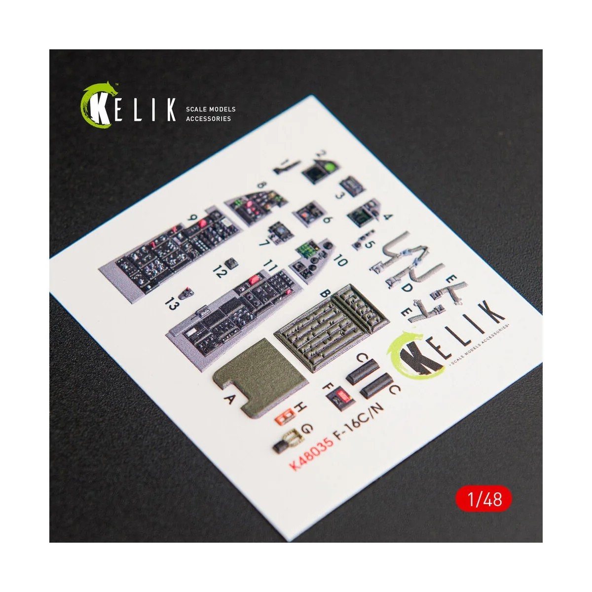 F-16C\N Fighting Falcon interior 3D decals for Tamiya kit, 1/48 - K...