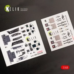 EA-18G Growler interior 3D decals for MENG kit, 1/48 - Kelik K48036