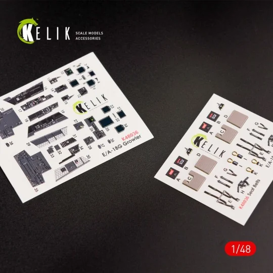EA-18G Growler interior 3D decals for MENG kit, 1/48 - Kelik K48036