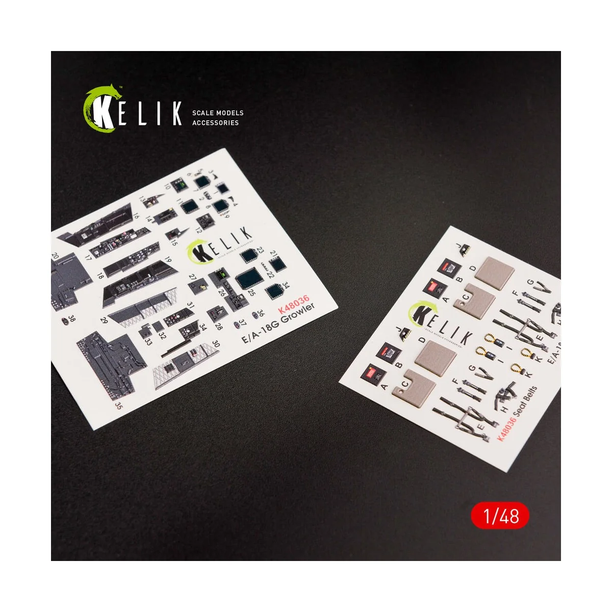 EA-18G Growler interior 3D decals for MENG kit, 1/48 - Kelik K48036