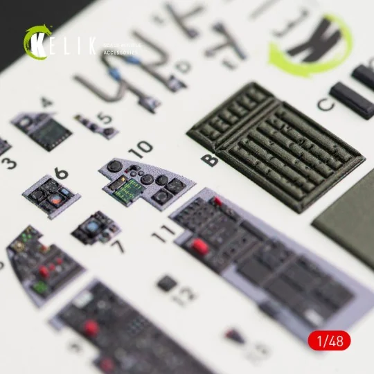 F-16C\N Fighting Falcon interior 3D decals for Tamiya kit, 1/48 - K...
