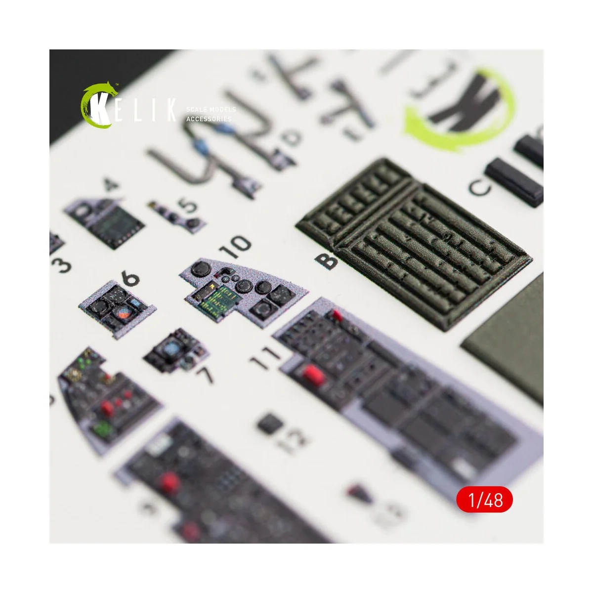 F-16C\N Fighting Falcon interior 3D decals for Tamiya kit, 1/48 - K...