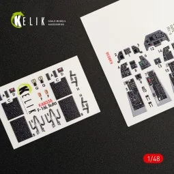 F-16I Sufa interior 3D decals for Kinetic kit, 1/48 - Kelik K48038