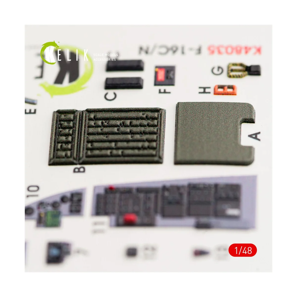 F-16C\N Fighting Falcon interior 3D decals for Tamiya kit, 1/48 - K...
