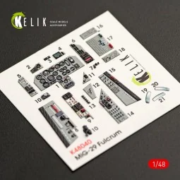 MiG-29A (9-12) Fulcrum interior 3D decals for GWH kit, 1/48 - Kelik... 2