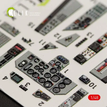 MiG-29A (9-12) Fulcrum interior 3D decals for GWH kit, 1/48 - Kelik...