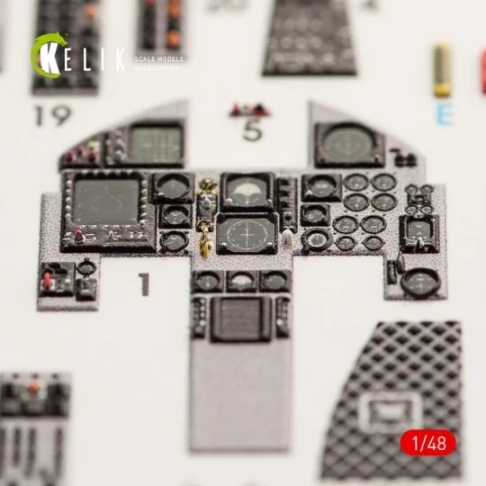 F-15C MSIP II Eagle interior 3D decals for GWH kit, 1/48 - Kelik K4...