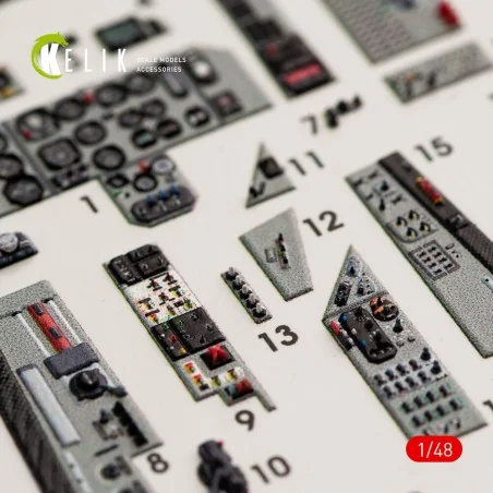 MiG-29A (9-12) Fulcrum interior 3D decals for GWH kit, 1/48 - Kelik...
