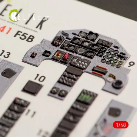 F-5B Freedom Fighter interior 3D decals for Kinetic kit, 1/48 - Kel...